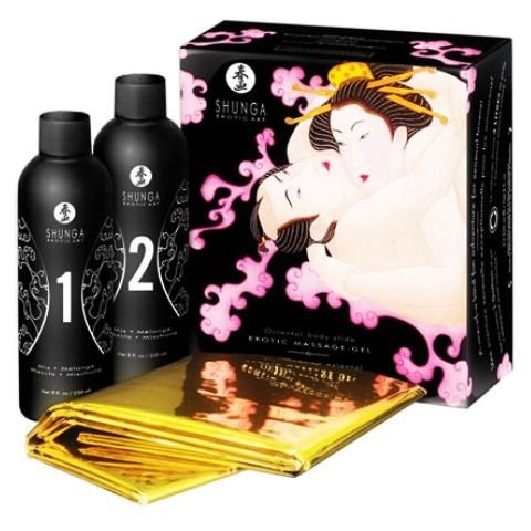 Shunga Erotic Massage Gel Oriental Body Slide Fresas Con Shampagne