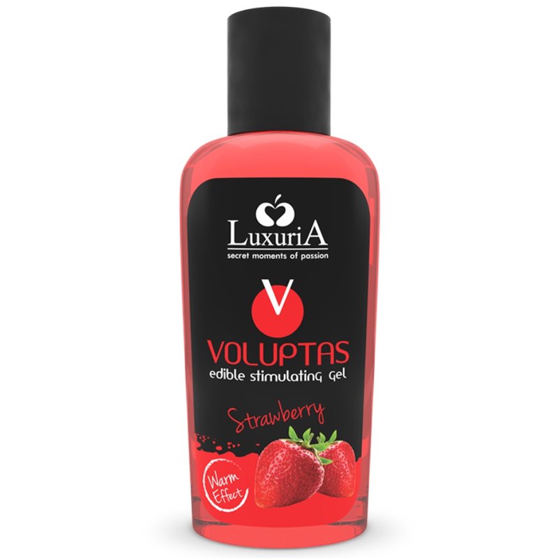 Luxuria Voluptas Edible Massage Gel Warming Effect - Strawberry 100 Ml