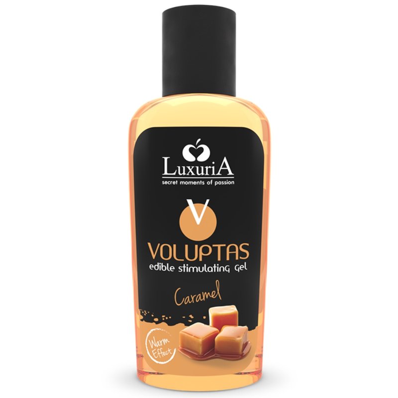 Luxuria Voluptas Edible Massage Gel Warming Effect - Caramel 100 Ml