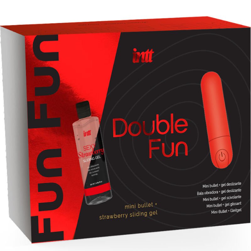Intt - Double Fun Kit With Vibrating Bullet And Strawberry Massage Gel