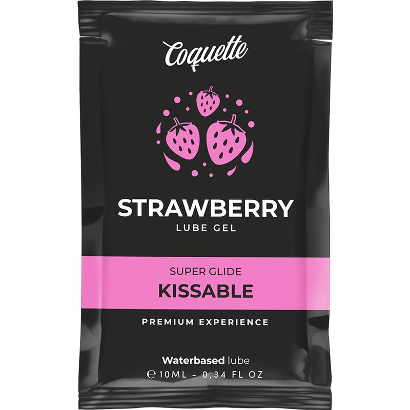 Coquette Waterbased Kissable Strawberry Lube Gel 10 Ml