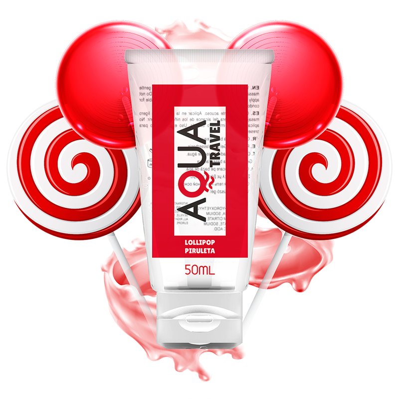 Aqua Travel Lollipop Flavour Waterbased Lubricant, 50 Ml