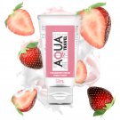 Aqua Travel Strawberry Cream Flavour Waterbased Lubricant, 50 Ml