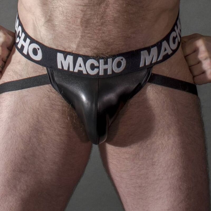 Macho - Mx25nc Jock Black Leather Xl