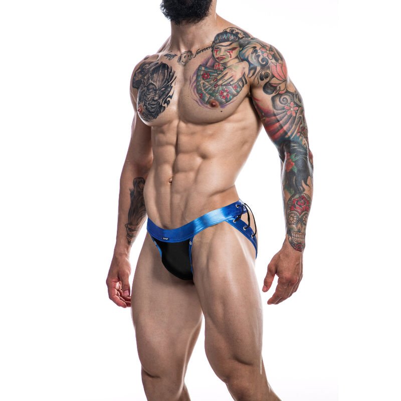 Cut4men - Jockstrap Desire Blue Leatherette S