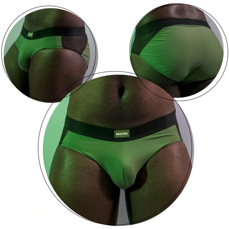 Macho Ms23v Slip Brief Green Colors L/xl