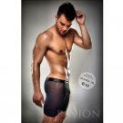 Boxer Leather Fetish Black Clear By Passion Men Lingerie. S/m