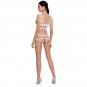Passion Woman Bs089 Bodystocking, White One Size