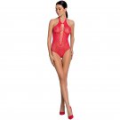 Passion Woman Bs088 Bodystocking, Red One Size