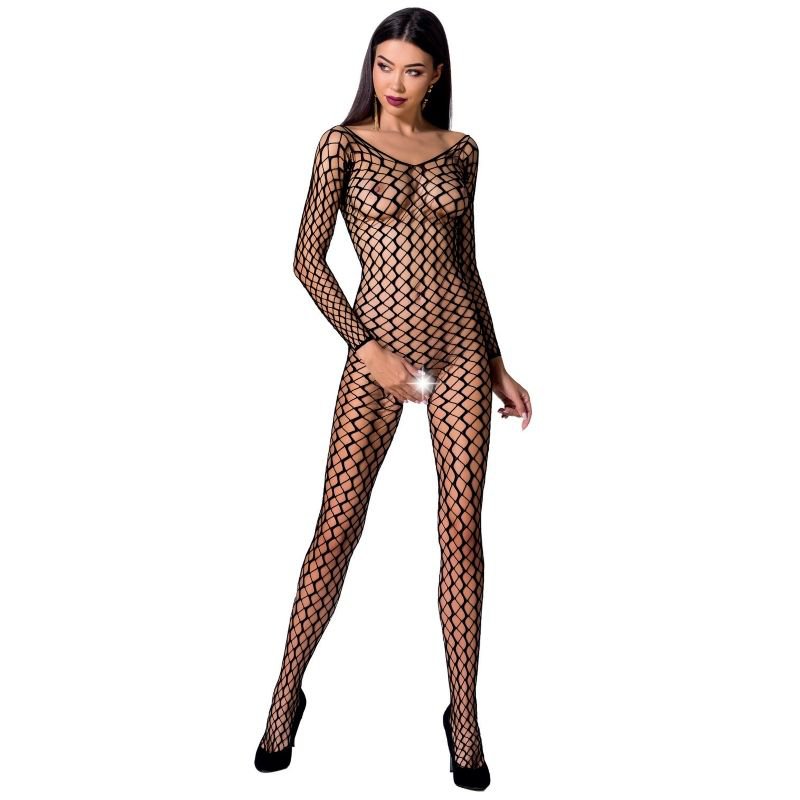 Passion Woman Bs068 Bodystocking, Black One Size