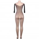 Queen Lingerie Fishnet Diamond Long Sleeve Bodystocking S-l