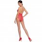 Passion Woman Bs087 Bodystocking, Red One Size
