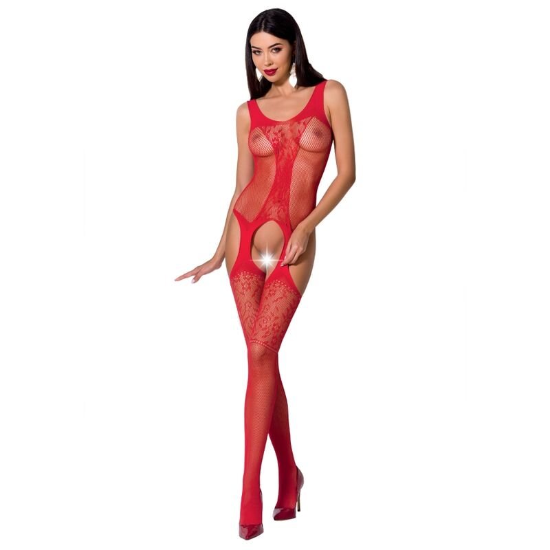 Passion Woman Bs072 Bodystocking, Red One Size