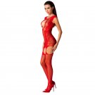 Passion Woman Bs082 Bodystocking, Red One Size