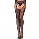 Leg Avenue Tear Drop Garterbelt Sotckings Black