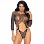 Leg Avenue Top Bodysuit With Thong Back One Size - Black