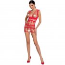 Passion Woman Bodystocking, Red One Size
