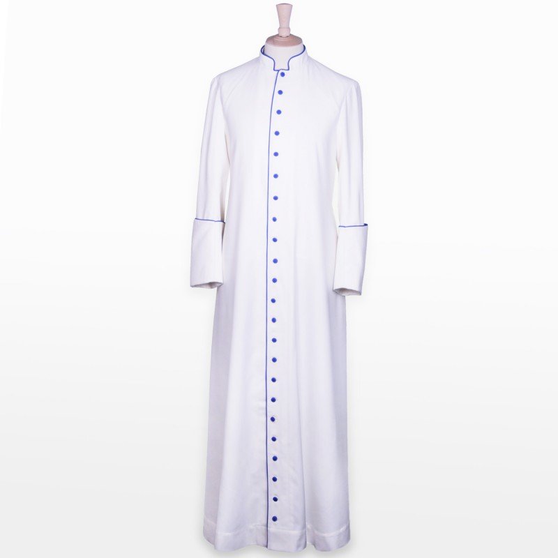 Custom Made Medieval Women Cassock With Blue Insert Piping Robe Clergy ...