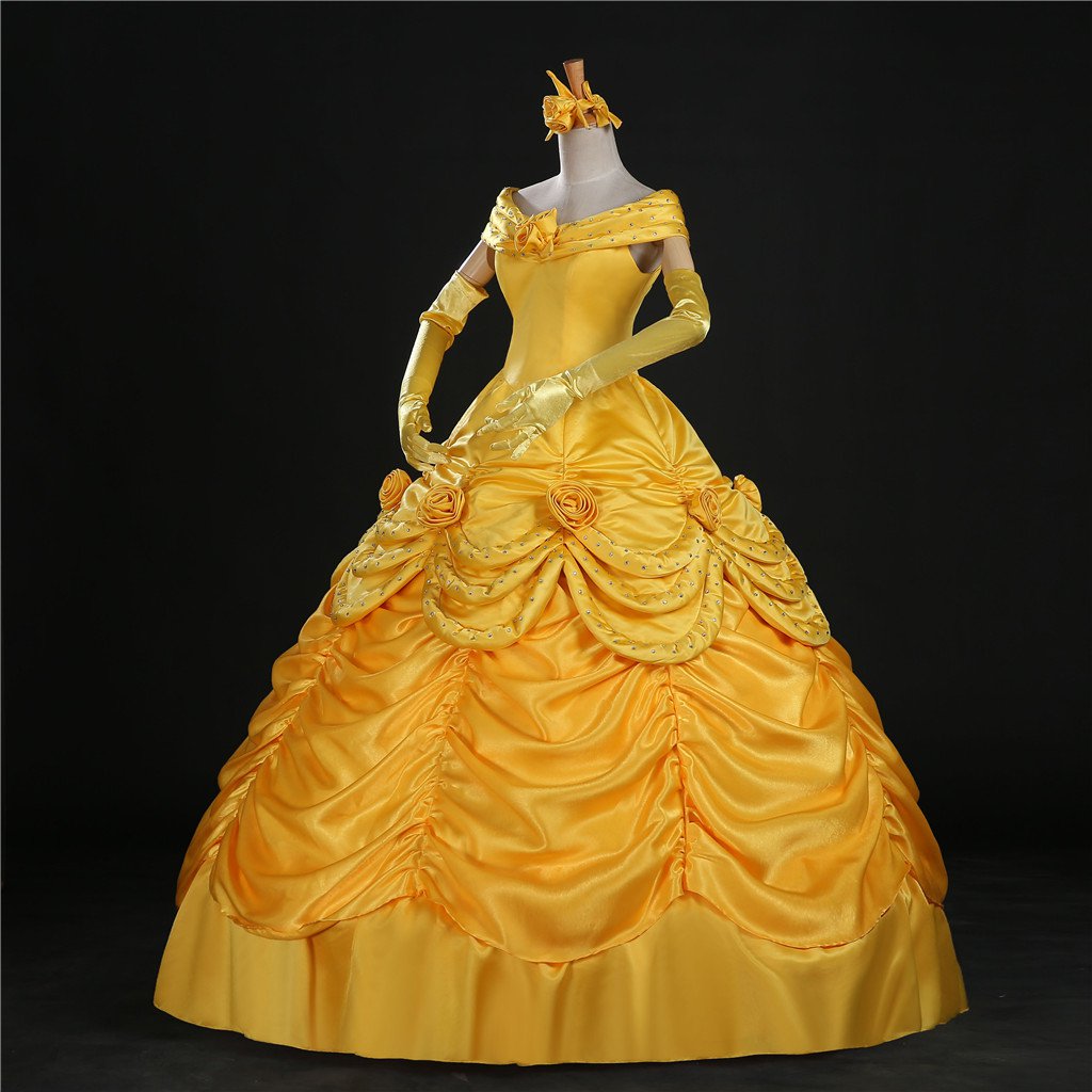 Custom Made Beauty and the Beast Princess Belle Ball Gown Costume for women