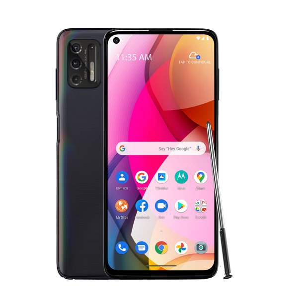Motorola - Moto G Stylus (2021) 128GB Memory (Unlocked) - Aurora Black