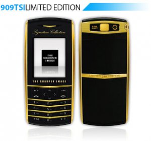 Sharper Image Platinum Gold 909TSIPlatinum Quad Band World Phone