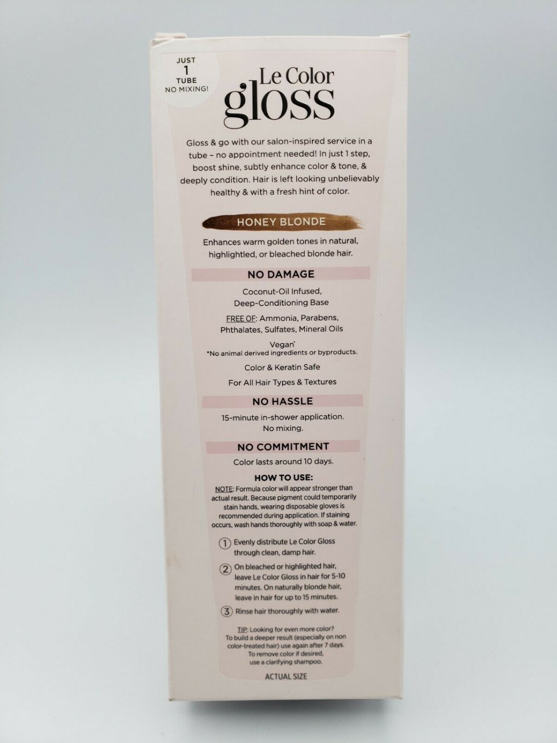 L'Oreal Paris Le Color Gloss One Step InShower Toning Gloss Honey Blonde 4 OZ