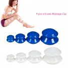 4Pcs Moisture Absorbing Anti Cellulite Vacuum Cupping Cup Facial Body Massage Therapy Set