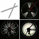 Bicycle Wheel Spoke Reflector with Warning Strip