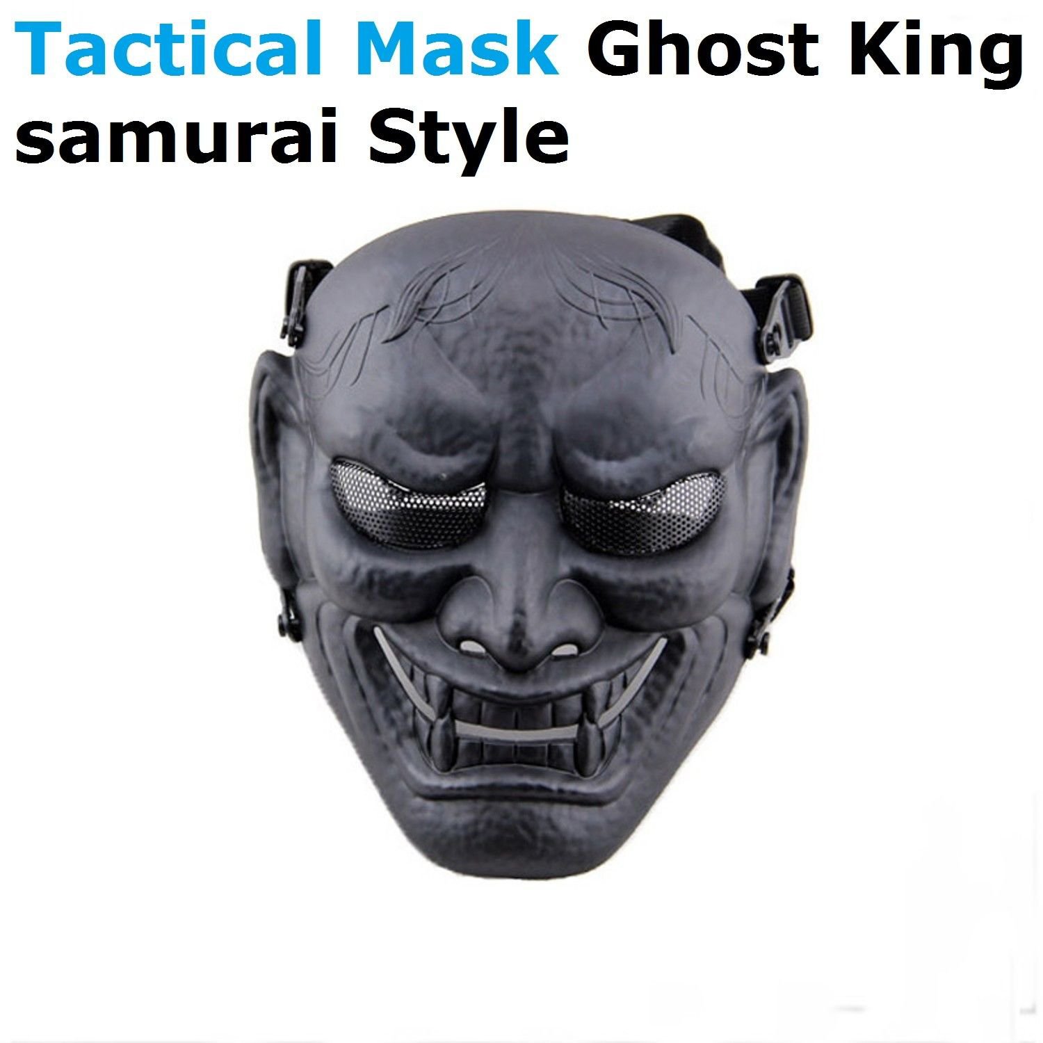 Airsoft Mask Japanese Samurai Metal Mesh Full Face Protective Permance