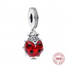 Red Ladybird Dangle Charm for Pandora Bracelet Women Jewelry