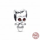 Authentic Marvel Guardians of the Galaxy Dancing Groot Charm Sterling Silver