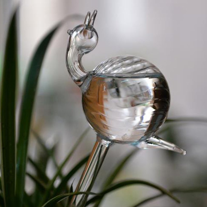 2 PCS  THE SNAIL SHAPE SELF-WATERING PLANT GLASS BULBS