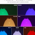 METOO SILICONE LAMP USB CHARGING 7COLOR BEDSIDE LAMP CHILDREN'S SLEEPING LAMP ADJUSTABLE NIGHT LIGHT