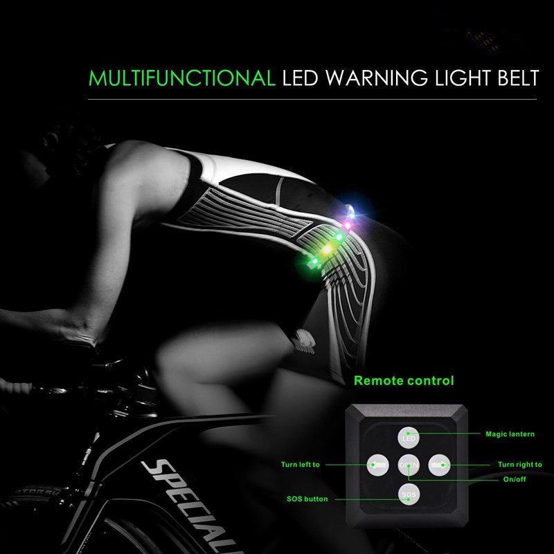 LED Luminescent USB Charging Belt Cycling Equipment Outdoor Sports Cycling Safety Warning Belt