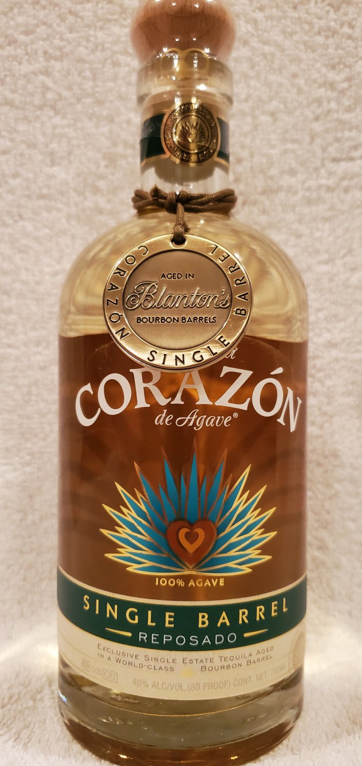 Corazon single barrel reposado bourbon barrel blantons