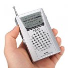 Indin Portable Pocket AM FM Radio Speaker Telescopic Antenna 3.5mm Earphone Jack