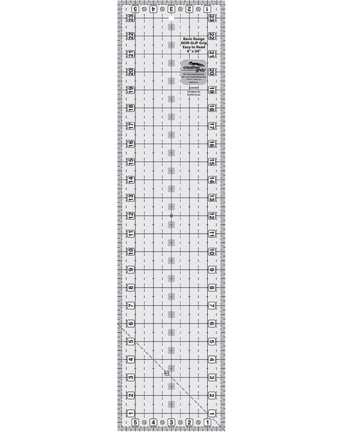 Creative Grids Basic Range 6in x 24in Rectangle Quilt Ruler #CGRBR6