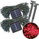 Innovative Living Solar String Lights Red- 2 Pack