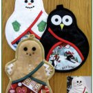 Christmas Trio of Pot Holders sewing pattern by Susie C. Shore Designs - pack of 6