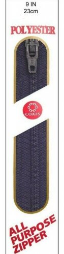 Coats & Clark 9" Polyester Zipper - Navy
