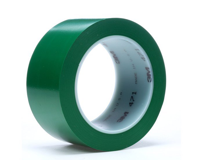 3M 471 Green Marking Tape - 2 in Width x 36 yd Length - 5.2 mil