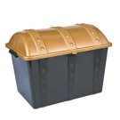 19" x 11" Black & Gold Plastic Treasure Chest Prize Container
