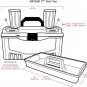 STORAGE BOX TWIN TOP/TRAY