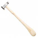 Chasing hammer, steel and wood, 28mm flat head and 13mm ball head, 10 inches