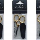 Gingher Gold-Handled Epaulette Embroidery Scissors - 3 1/2in (3 packs)