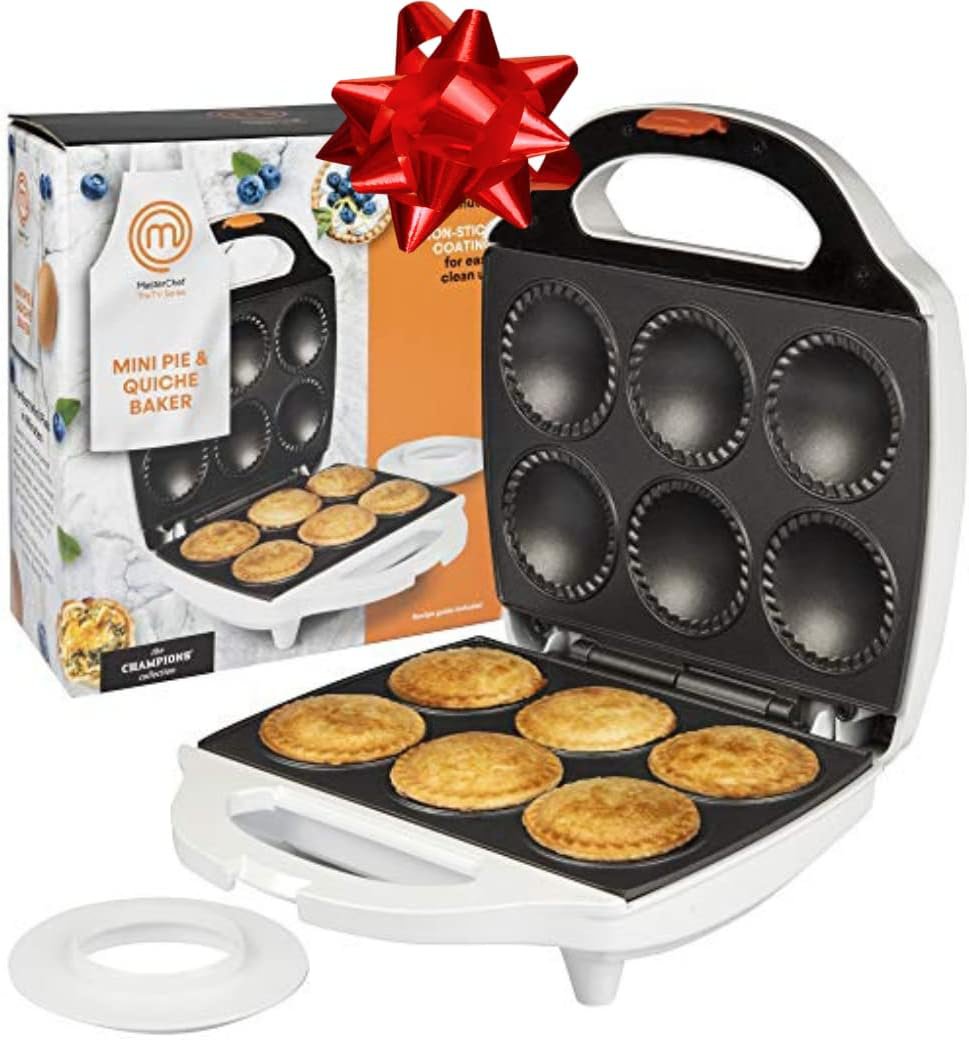MasterChef Mini Pie and Quiche Maker- Pie Baker Cooks Homemade 6 Small Pies