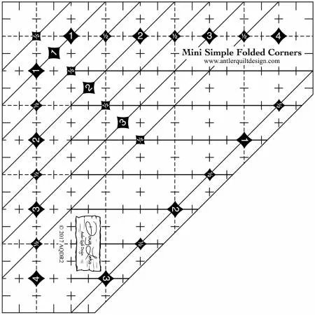 Mini Simple Folded Corners Ruler by Antler Quilt Design
