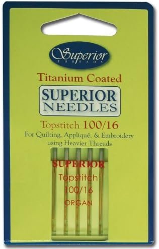 Superior Threads - Topstitch Titanium Coated Sewing Needles #100/16