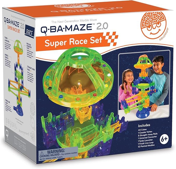 MindWare Q-BA-Maze Super Race Set - 68 Piece Set - Ages 6 & Up
