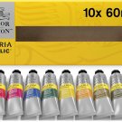 Winsor & Newton Galeria Acrylic Paint, 10 x 60ml (2oz) Tube Paint Set
